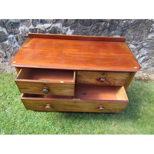 50 - A Victorian mahogany chest of 2 short drawers over two long drawers, width 47ins, depth 21ins, heigh... 