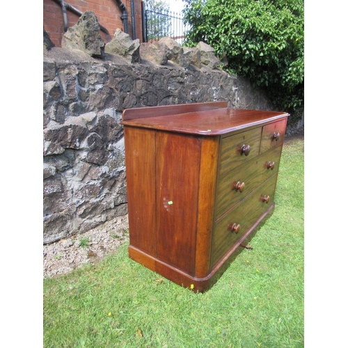 50 - A Victorian mahogany chest of 2 short drawers over two long drawers, width 47ins, depth 21ins, heigh... 