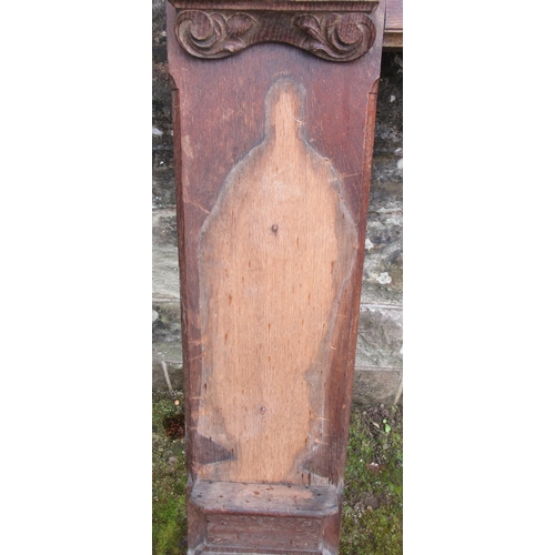 64B - An oak fire surround, with carved decoration