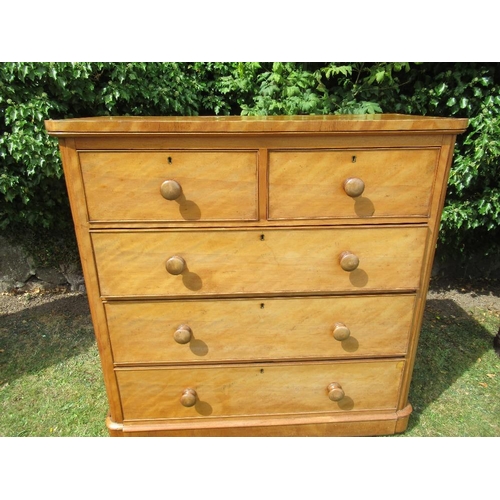 72 - A Victorian Chest of two over three drawers . width 44ins