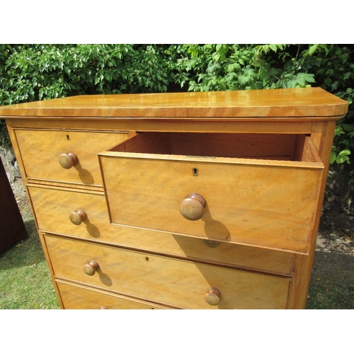 72 - A Victorian Chest of two over three drawers . width 44ins