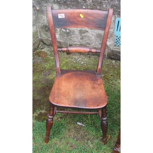 79D - An ottoman, together with three chairs and a folding cake stand