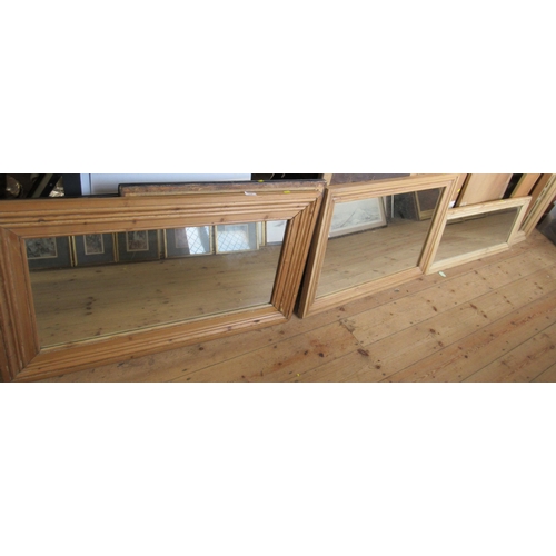 93 - Four mirrors, with pine frames