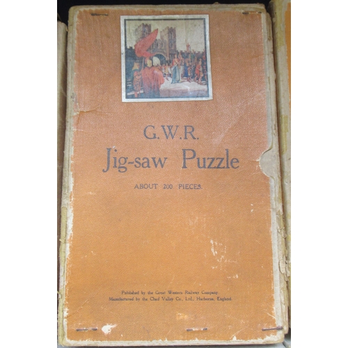 107 - Eleven Chad Valley GWR wooden jig-saw puzzles