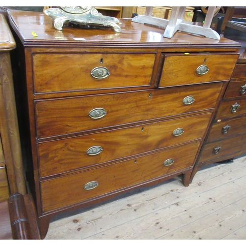 12 - A 19th century mahogany chest of drawers, width 43ins, depth 19ins, height 42ins