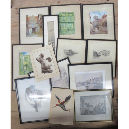 125 - A box of assorted prints