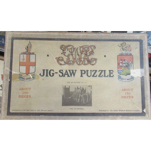 133 - A collection of Chad Valley GWR wooden jig-saw puzzles