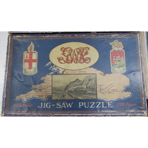 133 - A collection of Chad Valley GWR wooden jig-saw puzzles