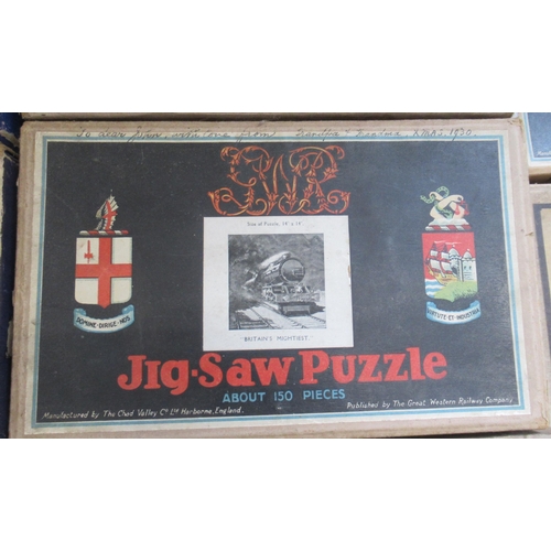 133 - A collection of Chad Valley GWR wooden jig-saw puzzles