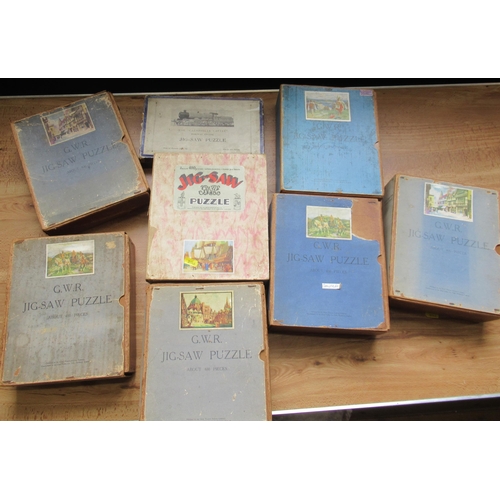 135 - A collection of Chad Valley GWR wooden jig-saw puzzles