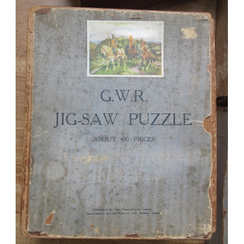 135 - A collection of Chad Valley GWR wooden jig-saw puzzles