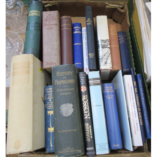 142 - A box of assorted Masonic books