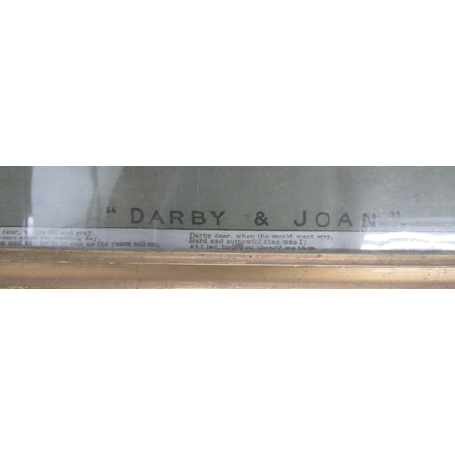 168 - A framed 1892 Darby & Joan calendar