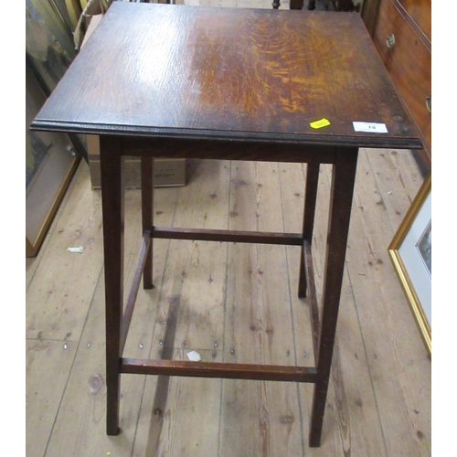 18 - A Liberty design oak occasional table, width 18ins, height 28ins