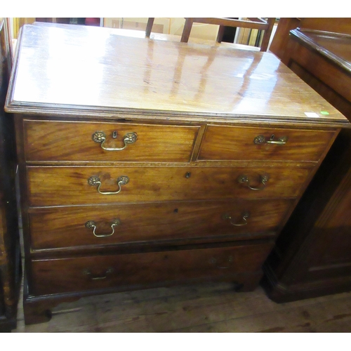 38 - A 19th century mahogany chest of drawers, width 39ins, depth 21ins, height 35ins