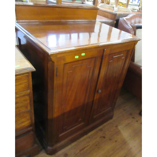 39 - A 19th century mahogany cabinet, width 35ins, height 40ins