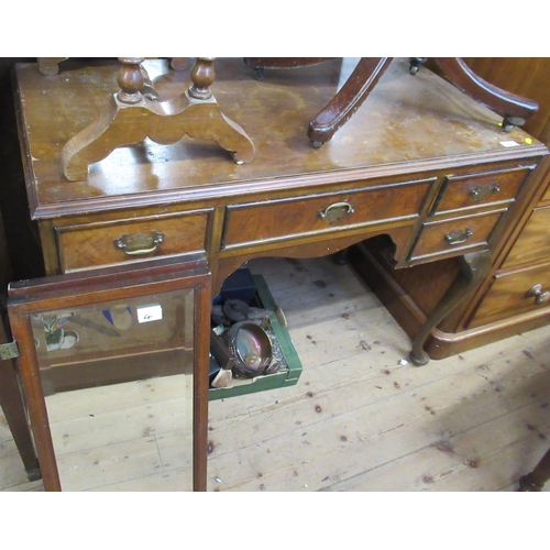 4 - A 19th century mahogany wash stand width 41ins, together with an Edwardian dressing table missing mi... 