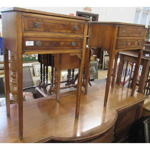 47 - A pair of 19th century style bedside tables