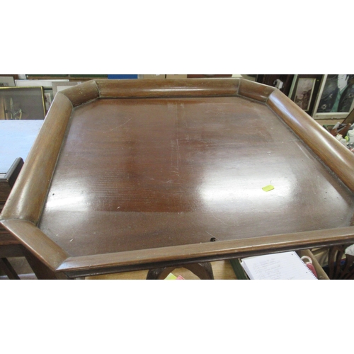 50 - A square tray topped occasional table on a tripod base