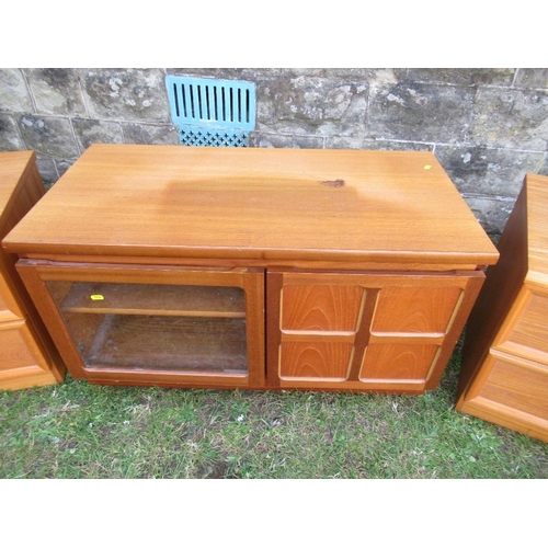 65 - A pair of G Plan cabinets, width 20ins, depth 18ins, height 19ins , together with a Nathan cabinet, ... 