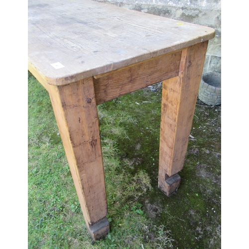 75a - A narrow Antique pine table, 84ins x 21ins, height 30ins