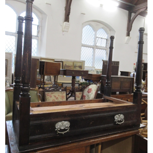 77 - An oak cabinet , side table and another table