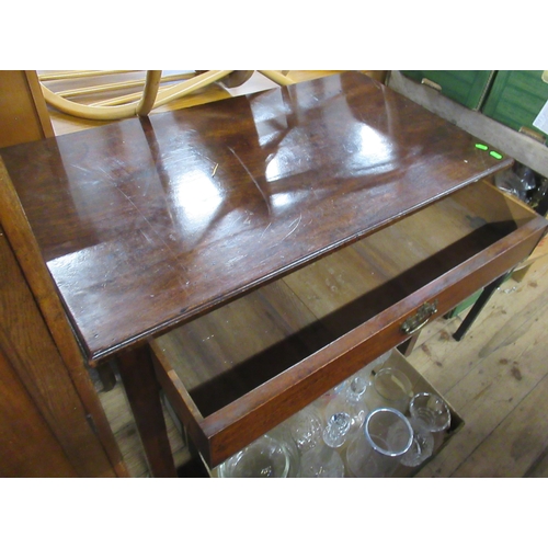 77 - An oak cabinet , side table and another table