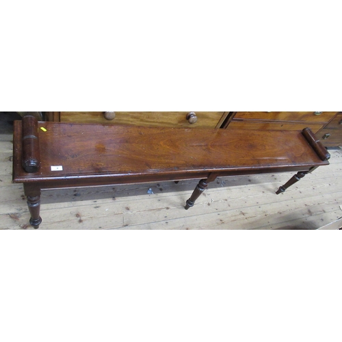 9 - A 19th century mahogany window seat, in the manner of Tatham, width 72ins, depth12ins, height 19ins