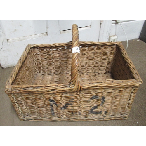 95 - Wicker basket with handle