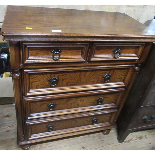 67 - An oak chest of drawers