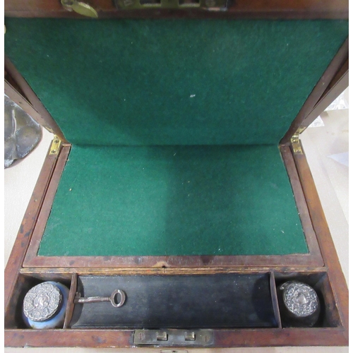 168 - A 19th century mahogany writing slope, together with another box