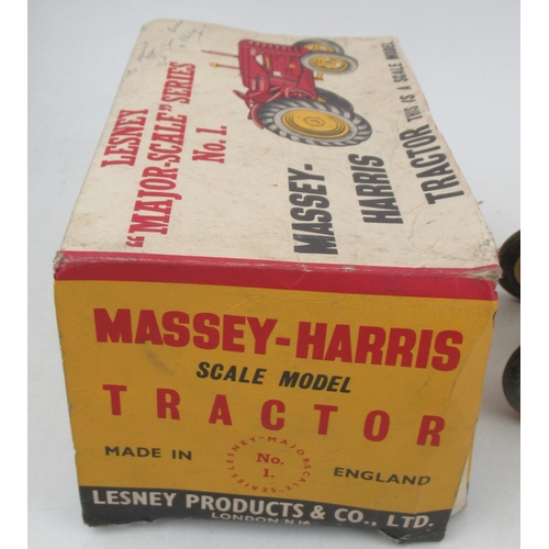 180 - A boxed Lesney Major-Scale Series No.1 Massey-Harris Tractor