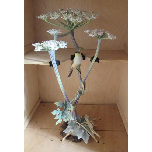 208 - A Royal Worcester model, Chiff Chaff and Hogweed, modelled by Dorothy Doughty, with plinth and certi... 