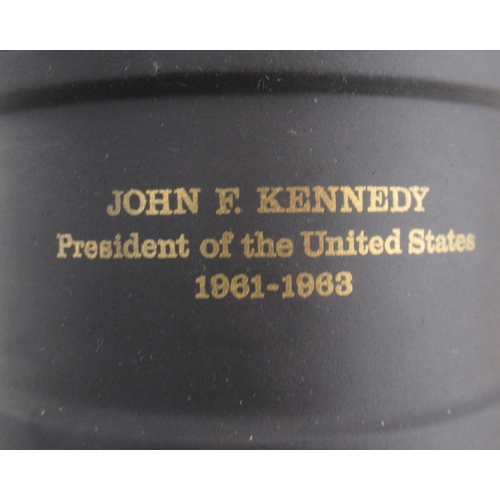 209 - A Wedgwood limited edition black basalt bust, of John F Kennedy, 1971, with certificate