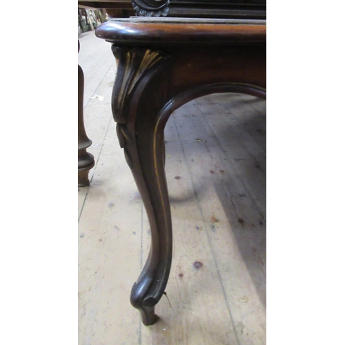 24 - A 19th century rosewood bench seat, with upholstered back and carved decoration, height 40ins, width... 