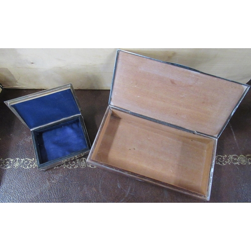 255 - A silver jewellery box, together with another box