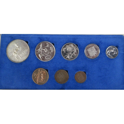 264 - A collection of coins set, to include two South African sets