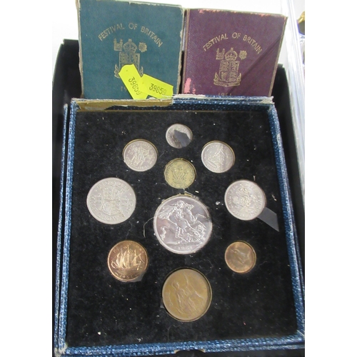 267 - A collection of coin sets and medals