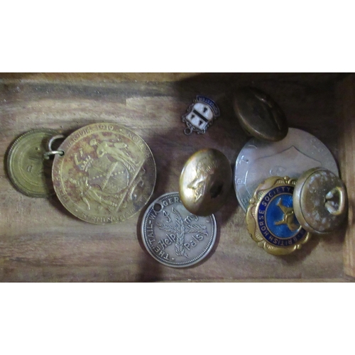 273 - A collection of coins, badges etc