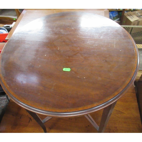 34 - A 19th century mahogany D shaped side table, width 42ins, together with a mahogany circular table