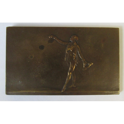 358 - From the Henry De Silva Collection 

 Medals 

Early 20th c: French bronze plaquette (85 x 50 mm) by... 