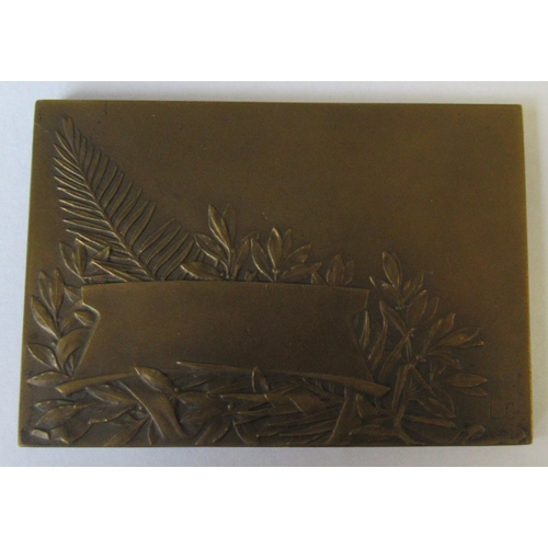 360 - From the Henry De Silva Collection 

 Medals 

Early 20th c: French gilded bronze plaquette (65 x 45... 