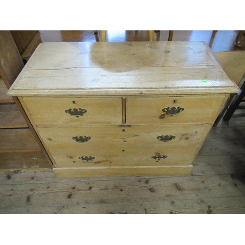 46 - A pine chest of drawers width 39ins, height 31ins, together with a set of shelves width 44ins