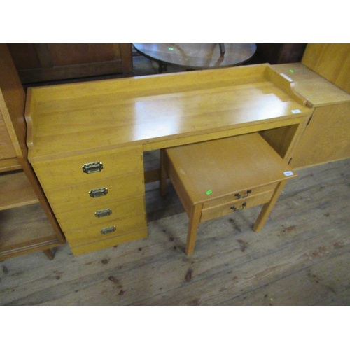 50 - A collection of furniture to include dressing table, bedside cabinet, painted desk etc