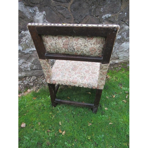 62 - A 17th century design chair with upholstered seat and back