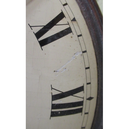 56 - A 19th century wall clock the dial stamped S Peskett Lewes