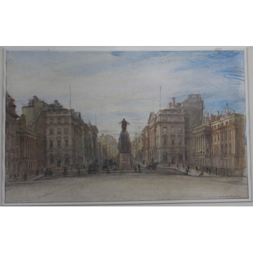 155 - Francis Dodd, watercolour, Waterloo Palace London, 9.25ins x 14.5ins