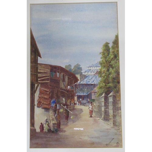 156 - Three watercolours, Eastern and Mediterranean scenes, 18ins x 11ins and down