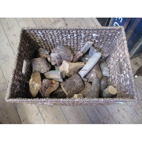 20 - A log basket with logs