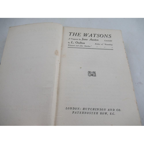 270 - Jane Austin  The Watsons blue cloth black tile 266pp 40pp cat of books nd but 1923